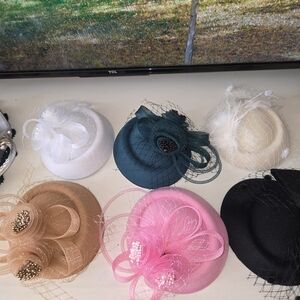 Vintage Style Pillbox Hat Fascinator with Birdcage Veil - 6 Colors